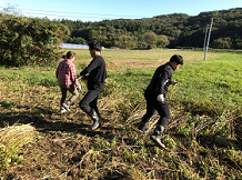 比曽のそば収穫06